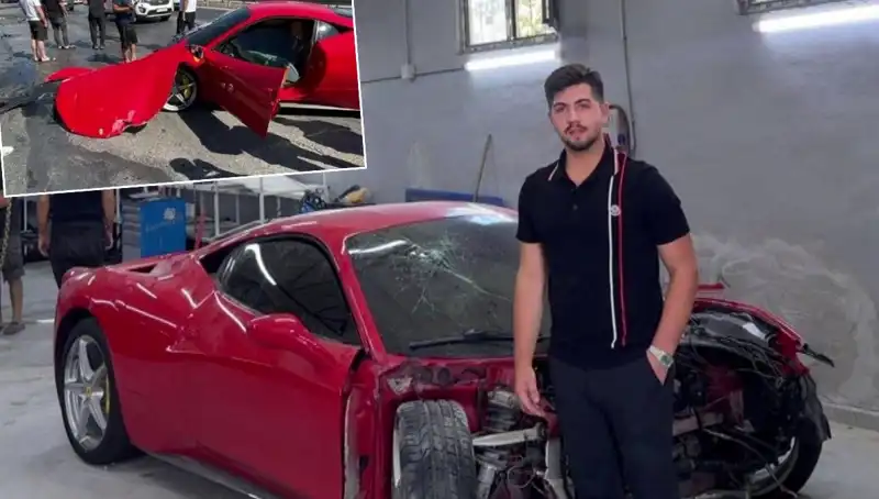 Ferrari'nin Hurdaya Dönüşen Değeri: 15 Milyon Liralık Araç 15 Dakika İçinde Yok Oldu!