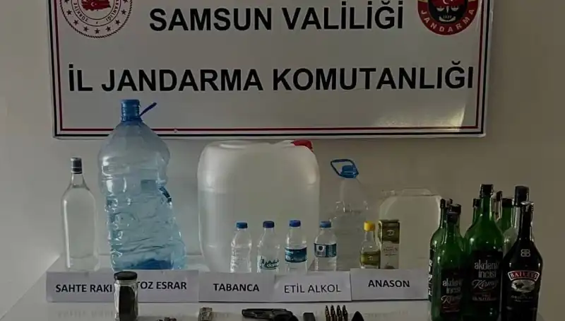 Samsun'da Gerçekleşen Dev Sahte İçki Operasyonu: Litrelerce İçki Ele Geçirildi