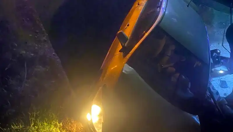 Adana'da Feci Kaza: Otomobil Şarampole Devrildi, 2 Yaralı